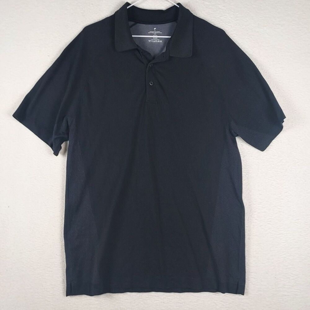 Fabletics Polo Shirt Mens XL Black Athletic Performance Stretch Golf